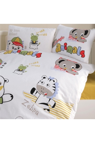 Clasy Ranforce Bebek Nevresim Takımı Animals V1 Sarı