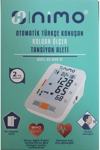Nimo HKDK-01 (LD-579) Tam Otomatik Üst Koldan Ölçer Konuşan Tansiyon Aleti