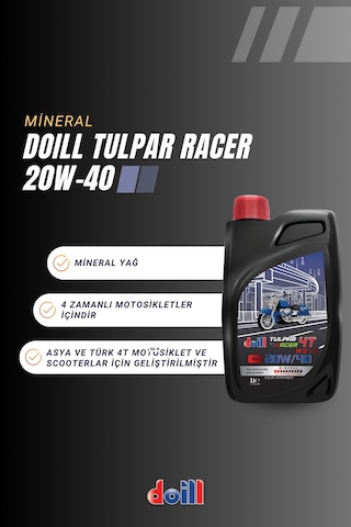 Doill Tulpar Racer 20W-40 4T - 4 Zamanlı Motosiklet Yağı 1 L