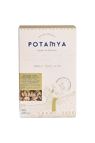 Potamya Organik Glutensiz Yeşil Mercimekli Fusilli 240 G İz Miktarda Gluten
