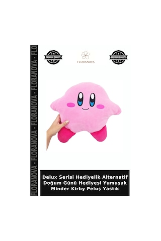 Delux Serisi Hediyelik Alternatif Doğum Günü Hediyesi Yumuşak Minder Kirby Peluş Yastık Çok Renkli