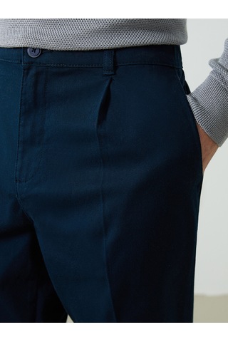 Lcwaıkıkı Classic Lacivert Standart Kalıp Gabardin Erkek Pileli Chino Pantolon