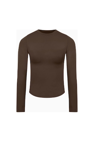 Because Of Alice Base Sculpting Long Sleeve Top Uzun Kollu Şekillendirici Kadın Üst Kahverengi