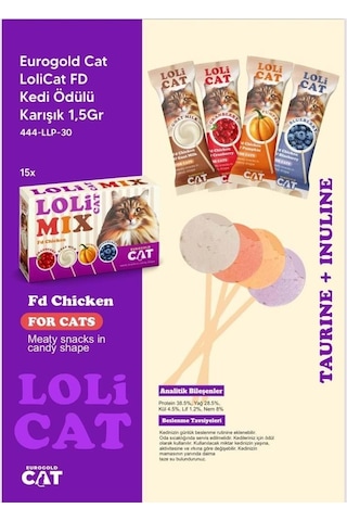 Eurogold Lolicat Karışık Kedi Ödül Maması 1.5 G 15'li