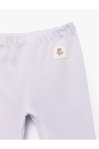 Koton Pamuklu Beli Lastikli Kaşkorse Basic Uzun Tayt Lila 6wmg40024ak Lila