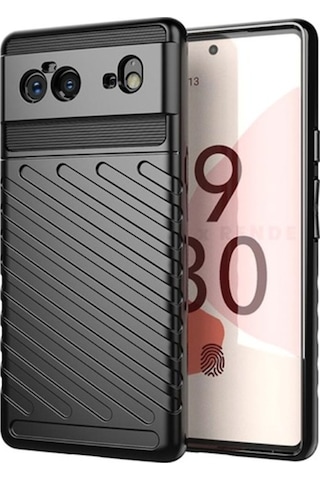 Google Pixel 6 Thunder Serisi Dayanikli Silikon Kilif - Siyah 549417629