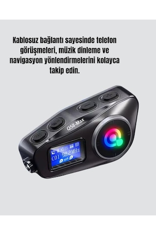 Lcd Ekranlı Bluetooth Kask Kulaklığı Fm Radyo Ve Sd Kart Girişli 49898385