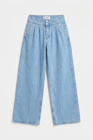 it's basic Kadın Mavi 1s6-3 Süper Palazzo Fit Viskon Özel Kumaş Dökümlü Denim Jean