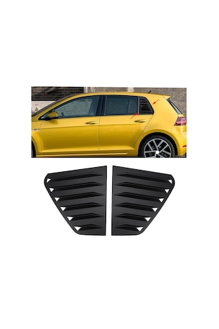 Volkswagen Golf 7 - 7.5 Kelebek Cam Kaplama Vizörü Parlak Siyah