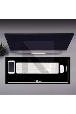 Gaming Oyuncu Mouse Pad, Kaymaz Taban Gamer Mousepad, Masa Koruyucu Masa Matı, Ofis Tipi Klavye Ve Fare Altlığı Siy