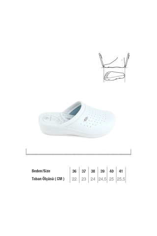 Gezer 04770-26 Anatomik Sabo Terlik 36-41 Beyaz