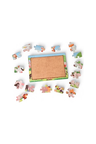 Hayvanlar Alemi 8 - 16 Parça Eğitici Öğretici Ahşap Çocuk Puzzle Yapboz Bebek Çocuk Oyuncak