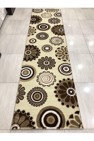 Saray Halı Irmak 11541 R 80X300 Kahve Krem 3 Metre Yolluk !