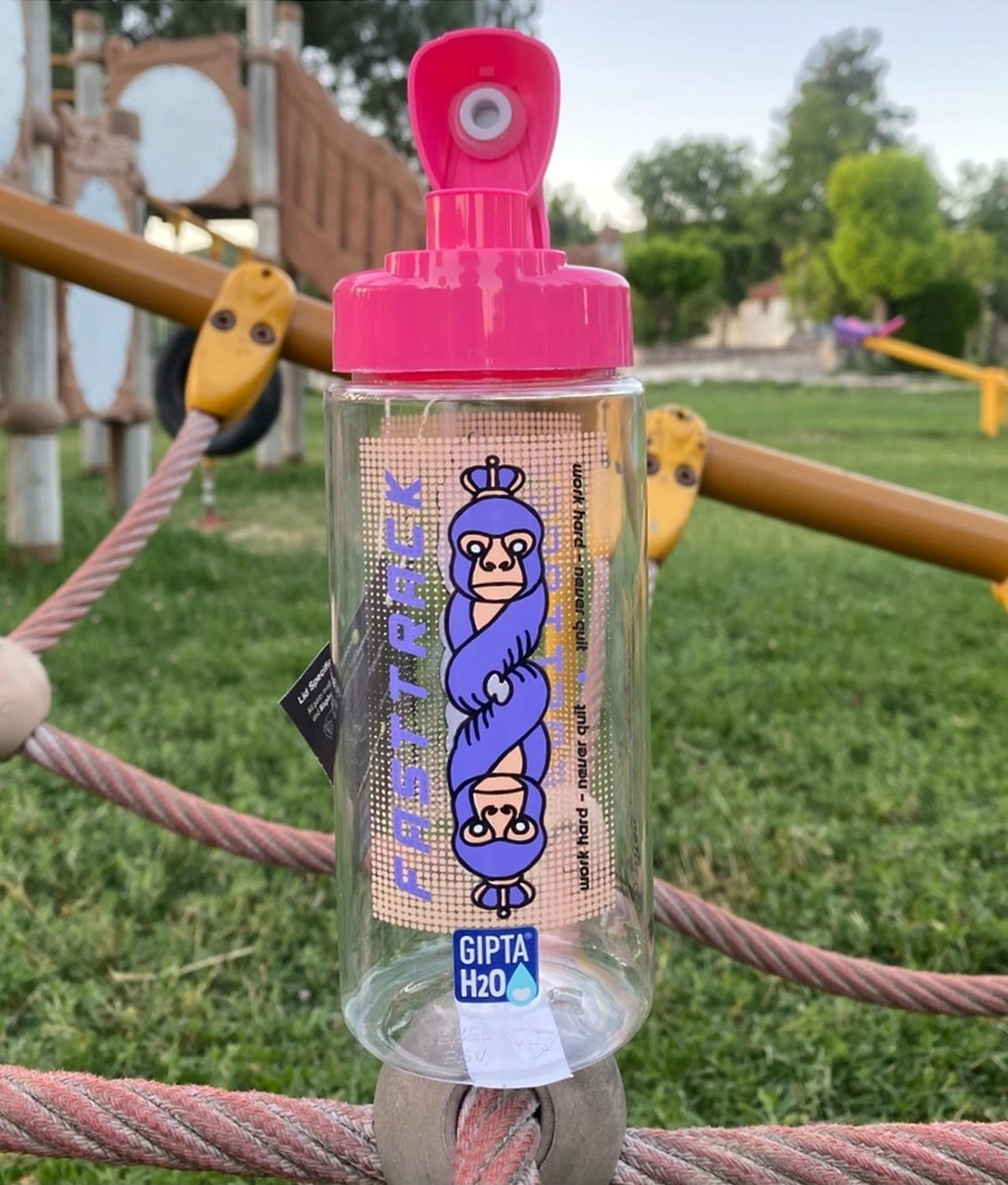 Fast Track Tritan Desenli Pipetli Matara 500 Cc Pembe Pembe