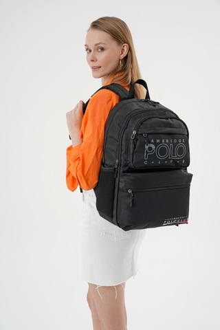 Cambridge Polo Club Ergonomik Unisex Ortaokul Çantası Siyah