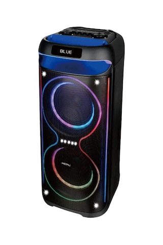 Hepu Hp-100 2x10'' 2x25cm Kablosuz 1 El Mikrofon Bluetooth Şarjlı Müzik Kutusu