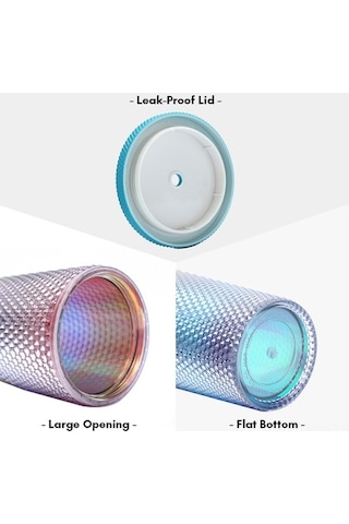 Novahub Renkli Şeffaf Abs Su Bardağı - 22.8cm, 310g, Farklı Renkler Mevcut Diğer