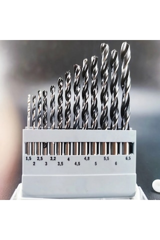Matkap Uçları 13 Parça Profesyonel Set Metal Delme Matkap Ucu