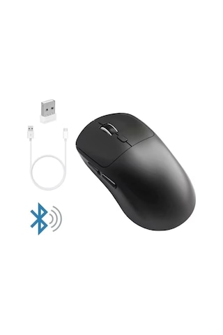 3 Modlu Kablosuz Oyun Mouse Type-c Şarjlı Bluetooth 2.4ghz Dual Mode 6400 Dpı Ultra S203 Siyah 001