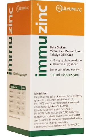 Immuzinc 100Ml Süspansiyon