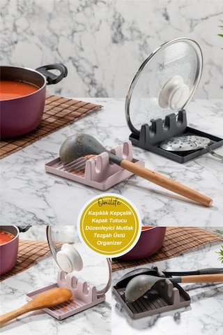 Kaşıklık Kepçelik Kapak Tutucu Düzenleyici Mutfak Tezgah Üstü Organizer Diğer