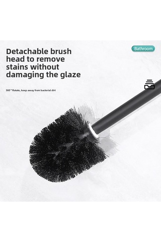 Konesam Tavan Delmeyen Tuvalet Fırçası Tutucu, Pas Koruyucu Paslanmaz Çelik, Banyo Tahta Tipi, Kapaklı Depolama, Ev Ve Ticari Kullanım Diğer