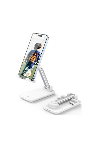 Ugreen Katlanabilir Çok Açılı Yükseklik Ayarlı Telefon Standı, Beyaz, 20434