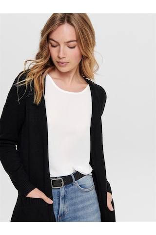 ONLLESLY L/S OPEN CARDIGAN KNT NOOS- BLACK 15174274-BLA Siyah