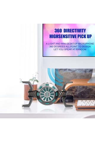 Suofeng Profesyonel Masaüstü Kapasitif Mikrofon N3, 48khz Örnekleme, Kartioid Yönlülük, 3.5mm Bağlantı