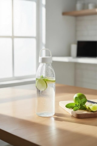 650 Ml Doa Su Matarası - Bpa Free Pet Spor Matara Beyaz Kapak Çok Renkli