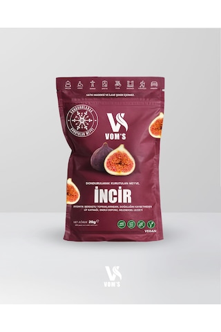 Voms Dondurularak Kurutulmuş Meyve Cipsi - Freeze Dried İncir 20gr 20 G
