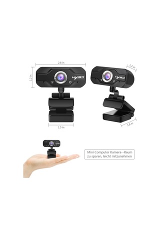 Sones Hxsj S50 30fps 100 Megapiksel 720p Hd Masaüstü / Dizüstü / Akıllı Tv İçin Web Kamerası, 10m Ses Emici Mikrofon, Kablo Uzunluğu: 1,4m