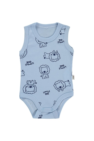 Civil Baby Little One Baskılı 0-24 Ay Çıtçıtlı Badi - Mavi