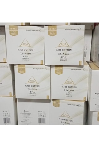 Ada Steril Spanç 4 Kat 7,5cm X 7,5cm 5'li Zarf - 100'lü Kutu