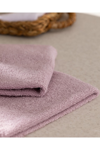 Jeanne Kroşeli 2'li %100 Pamuk El Havlusu - Lila - 30x40 Cm 8684427204757 Pembe