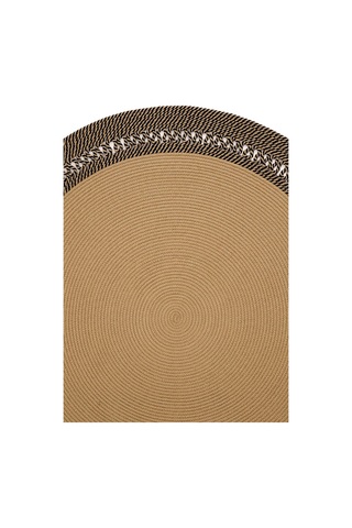 Cool Halı Luke 872 Siyah Yuvarlak Halı Bohem Örgü Hasır Kilim Dekoratif Mutfak Balkon Banyo Halısı