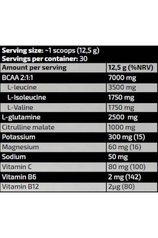 Kevin Levrone Gold Bcaa Glutamin 2:1:1 375 G