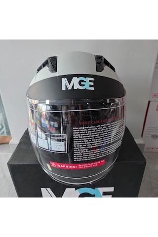Çenesiz Kask Jk528-1 Mge Vizörlü Mat Gri Xl