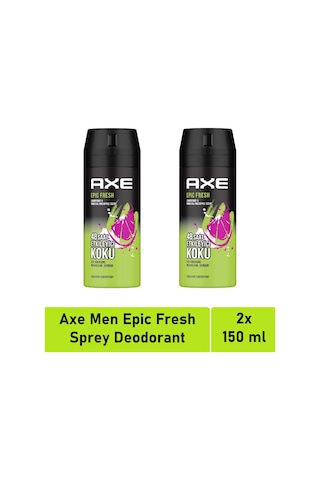 Axe Epic Fresh Erkek Deodorant ve Vücut Spreyi 150 ML x 2 Adet