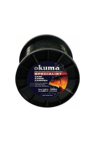 Okuma Carp 1200 Mt 28,00 Lb 12,73 Kg 0,43 Mm Camou Sazan Misina