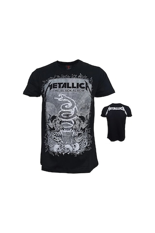 Metallica The Black Album Metal Band Baskılı Penye Tişört Siyah