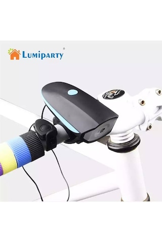 Çakarlı 120 Desibel 3 Modlu Elektronik Bisiklet Korna Ön Far Siyah