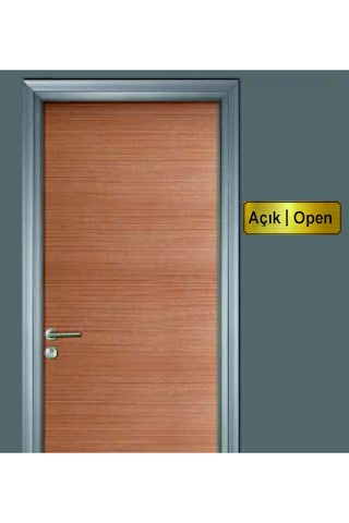 Açık/open Yazılı Metal Yönlendirme Levhası-altın 10x20 Cm