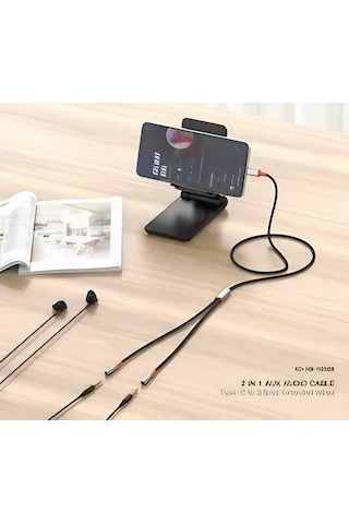 Nb-r269b 2ın1 Aux Audio Kablo Type-c To 3.5mm