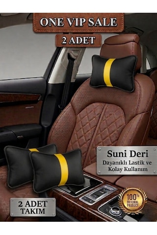 One Vıp Sale Volkswagen Sharan 1995-2010 Oto Koltuk Sarı Şerit Boyun Yastığı 2x Adet Model:otokoltuk-yastık5095