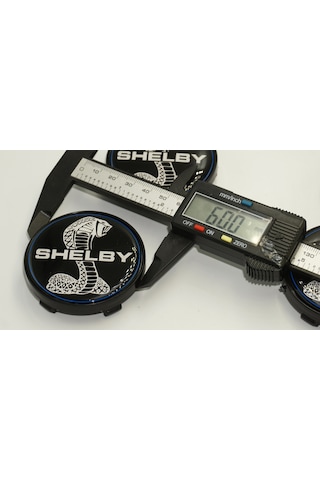 Ford Mustang Shelby Kobra Logo Jant Göbeği Kapak Seti 60mm