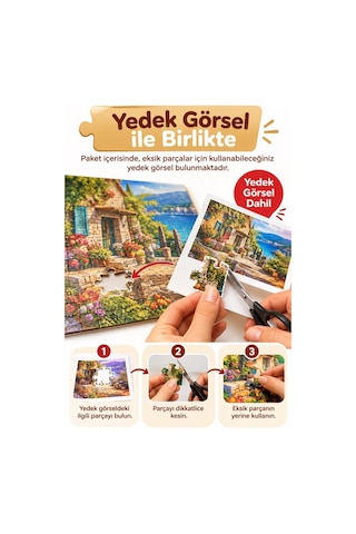 1000 Parça Çiçekler Ve Kitaplar Puzzle 48 X 68 Cm Yüksek Baskı Kaliteli Eğlenceli Puzzle