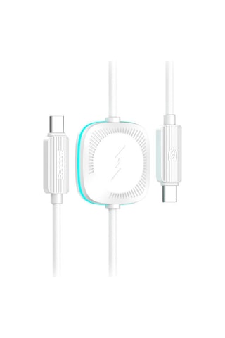 60w Type-c To Type-c Ve 2.5w Kablosuz Saat Şarj Çıkışlı 2in1 Pd Hızlı Şarj Kablosu Watch Şarj Aleti