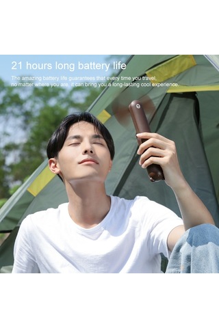 Xiaomi Youpin Jısulıfe F8 Çok Fonksiyonlu Mini Fan El Tipi Katlanır Fan Kahverengi