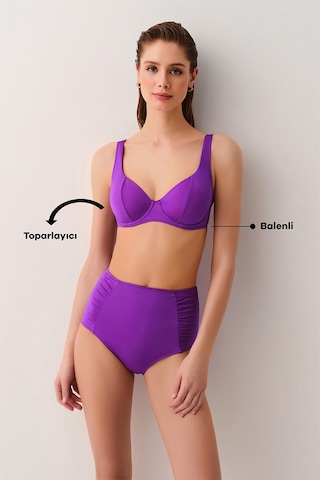 Suwen Balenli Bikini Üst Sbn26950c099 Mor